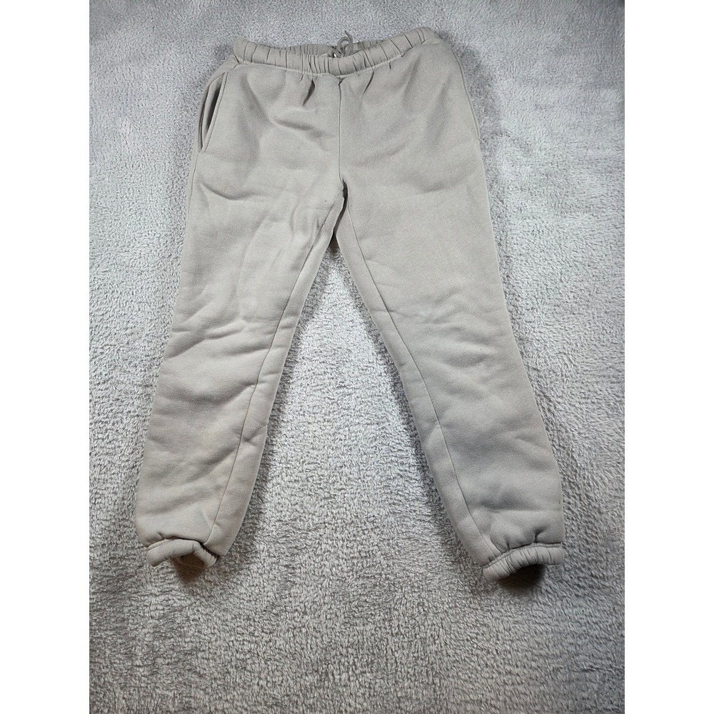 Faded Rose Essentials Joggers S Taupe Womens Sherpa Lined Fleece Sweatpants